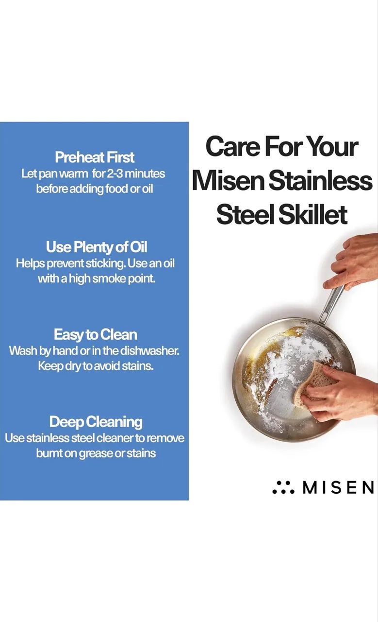 Misen 5-Ply Stainless Steel 12" Frying Pan - Foto 6