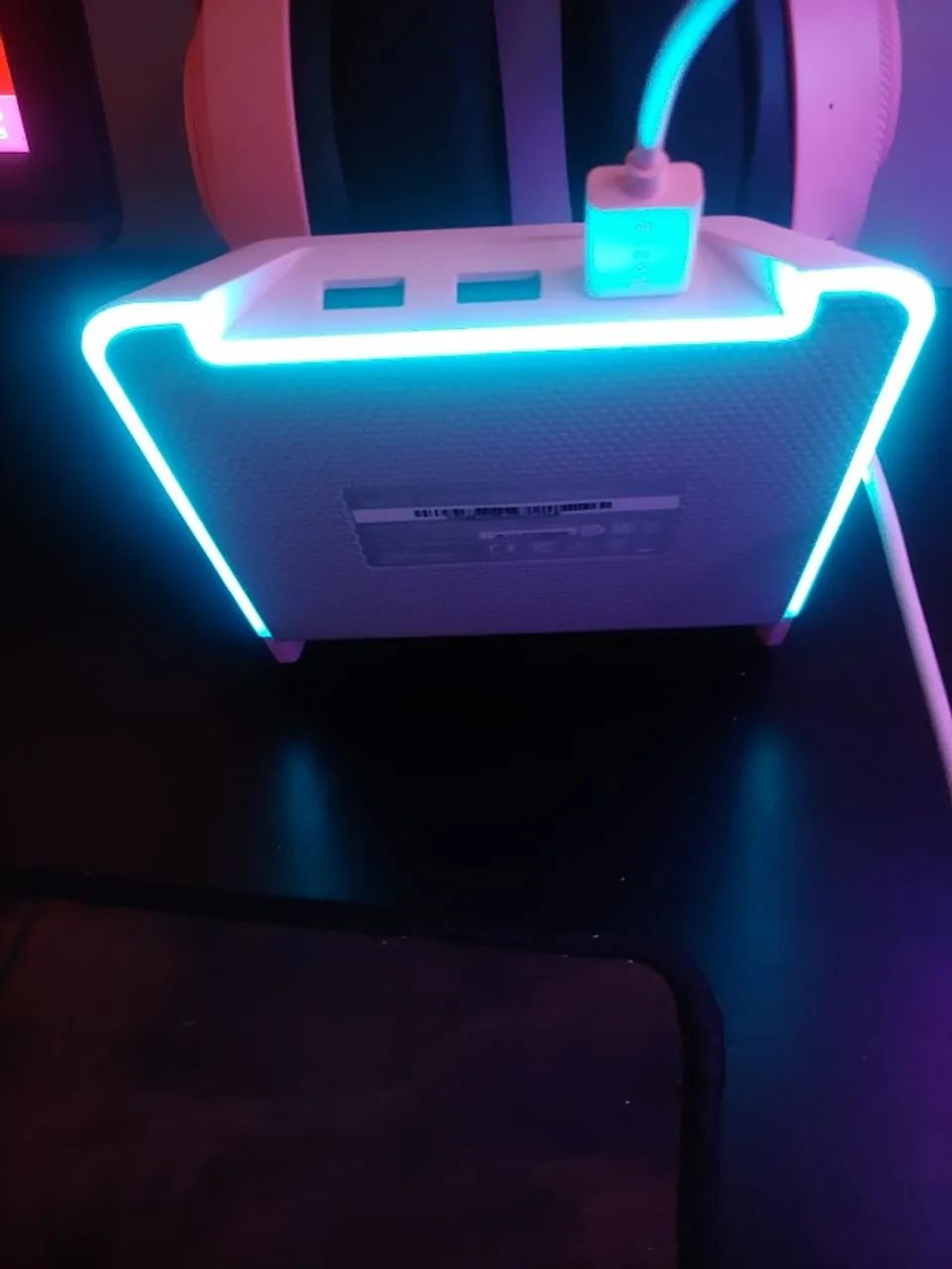 Kit Razer Headset Kraken Bt Kitty Edition + Suporte Razer Rosa - Foto 6