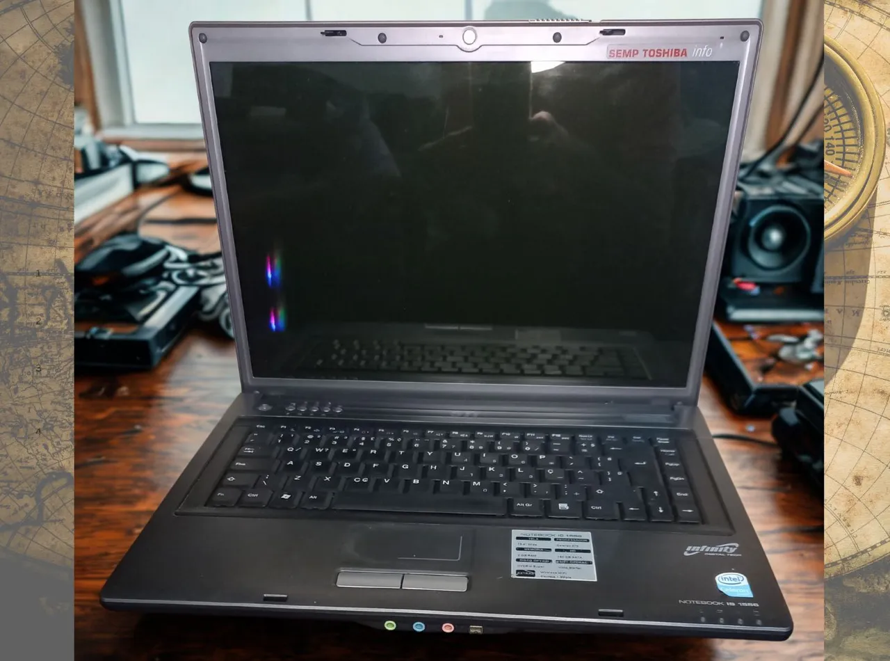 Notebook STI antigo raridade Ótimo estado.