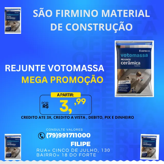Rejunte votomassa mega promoção $3,99