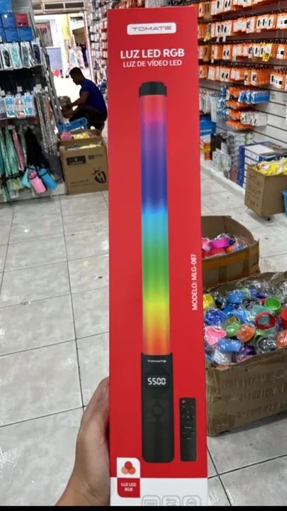 Bastão Iluminação LED RGB para Vídeo - Tomate MLG-087