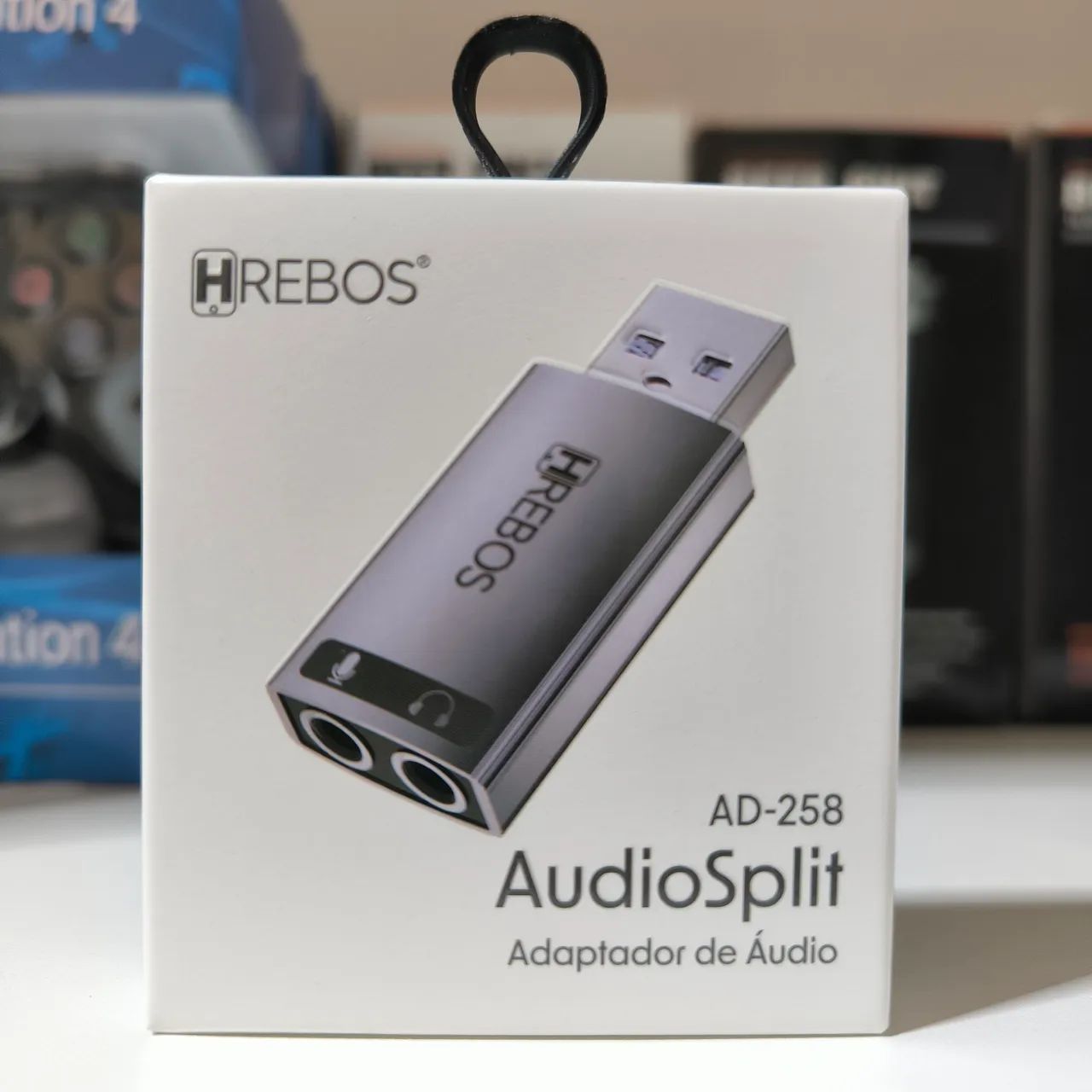 Adaptador USB de áudio fone/microfone P2