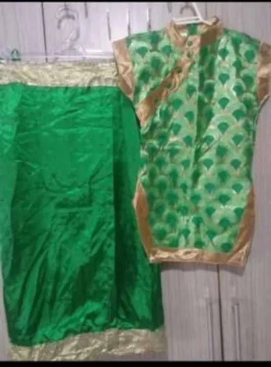 Conjunto indiano infantil verde e dourado Tam 10 - Foto 4