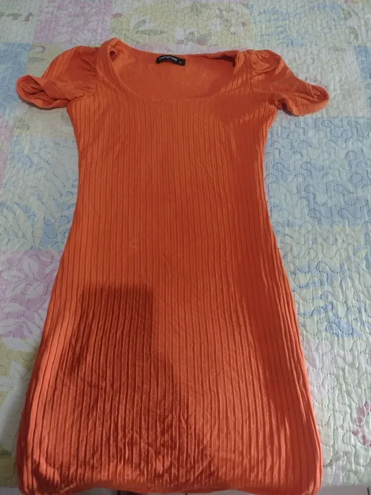 Vestido Laranja Midi - Tamanho M