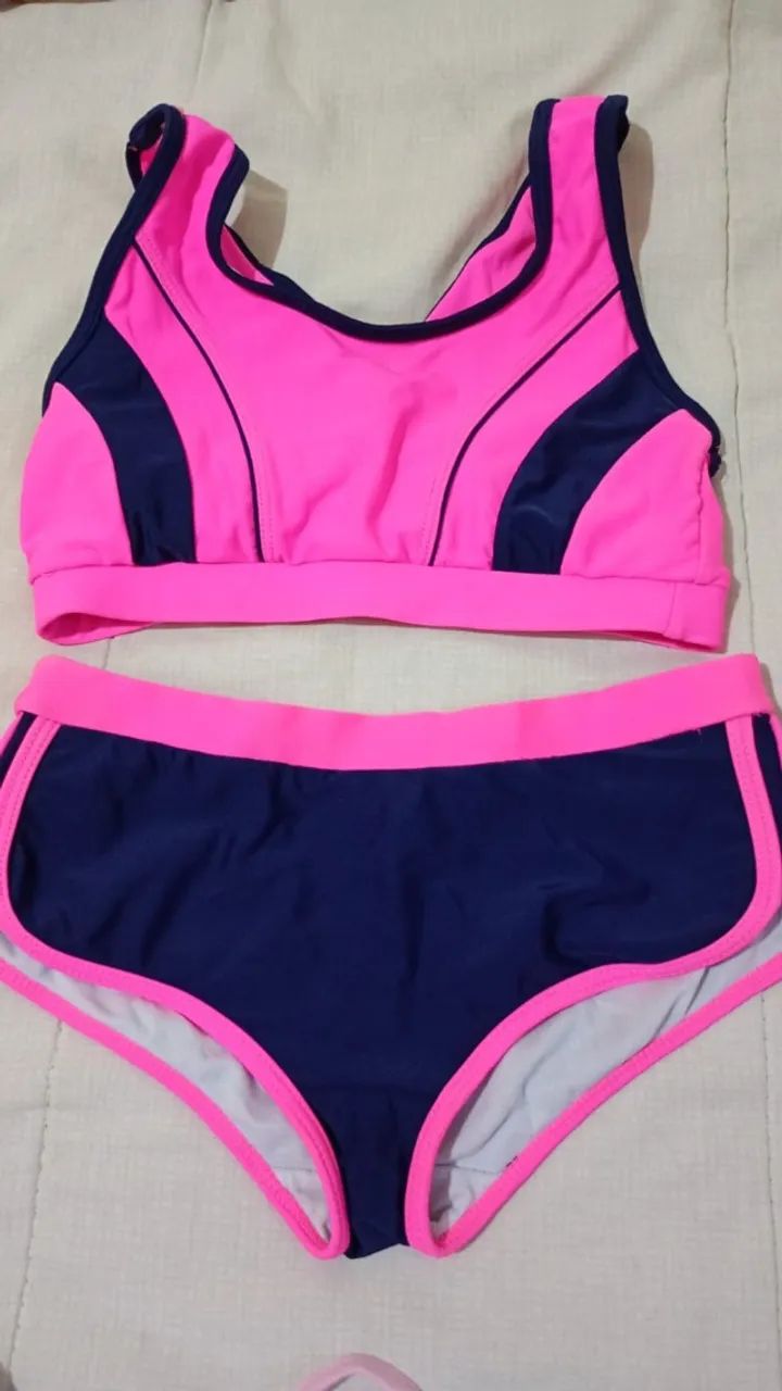 biquini estilo top com short curto infantil menina 
