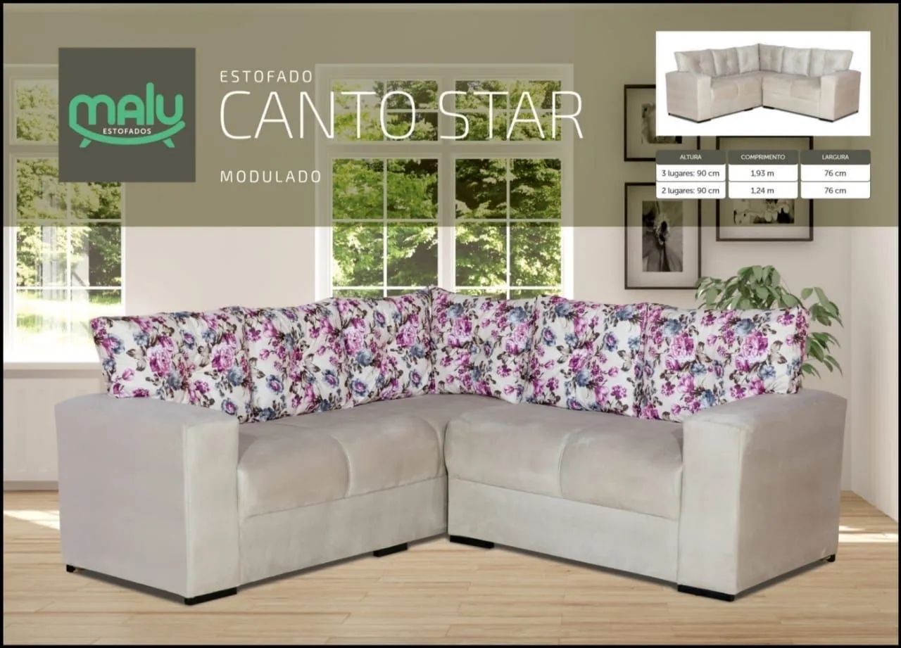 Sofá de Canto Star Malu Estofados