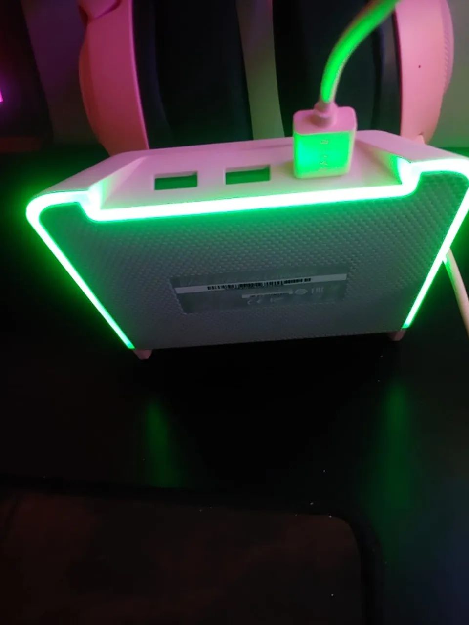 Kit Razer Headset Kraken Bt Kitty Edition + Suporte Razer Rosa - Foto 5