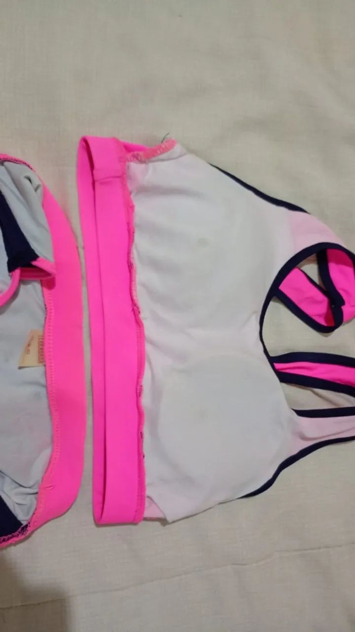 biquini estilo top com short curto infantil menina  - Foto 4