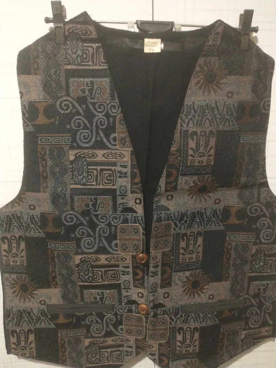 Colete estampado vintage