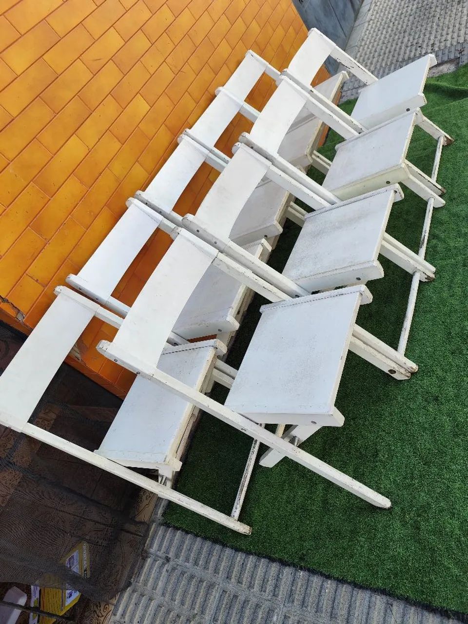 Conjunto de Cadeiras Dobráveis Brancas Stela retrô  - Foto 4