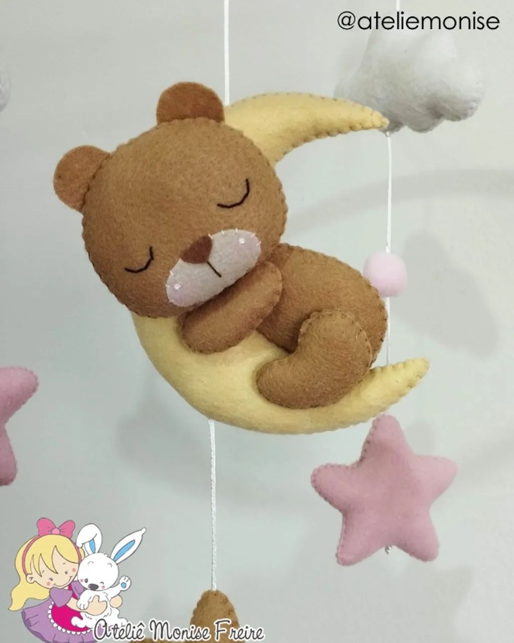 Móbile ursinha e ursinho - Oferta pronta entrega - Foto 3
