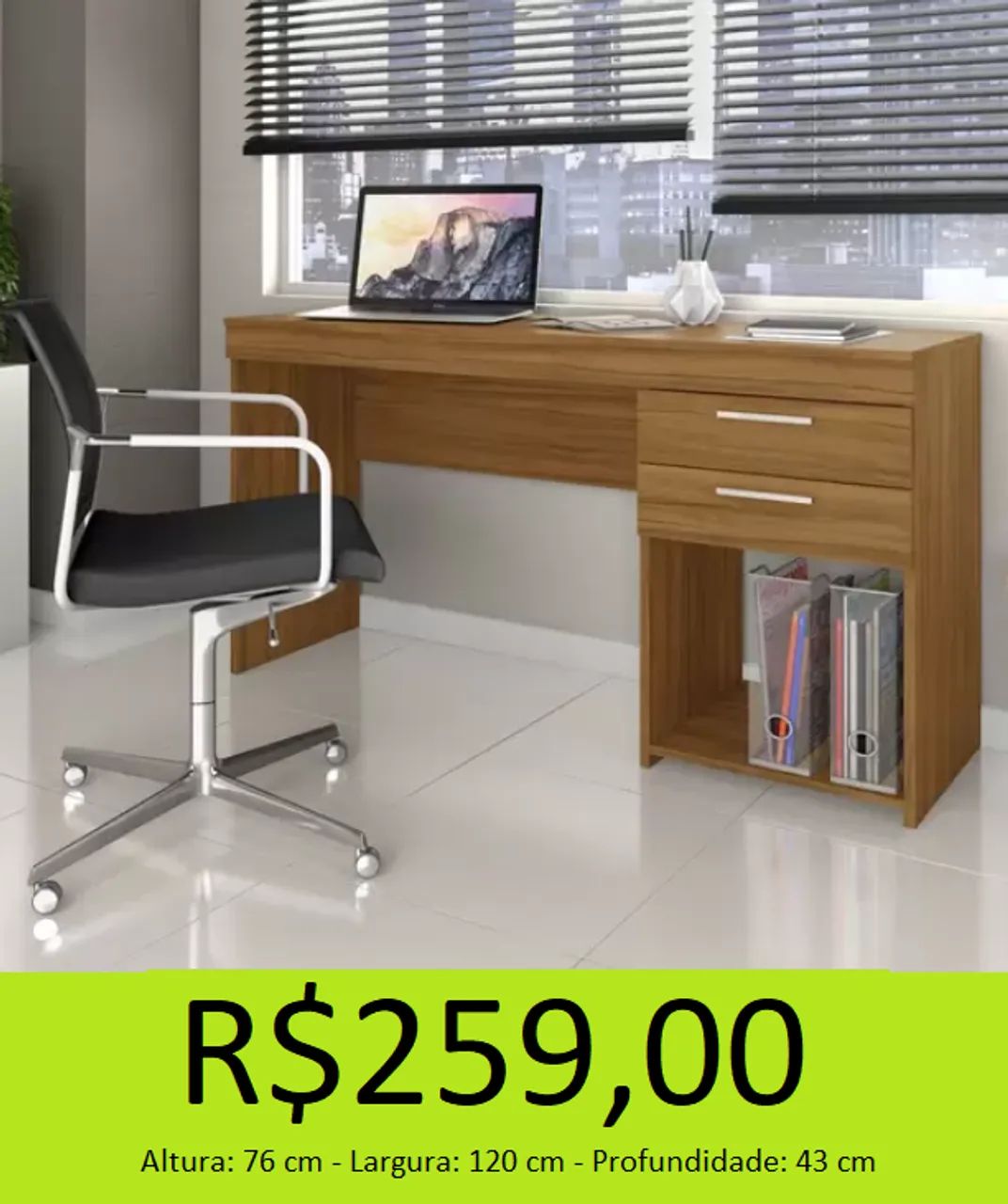 Escrivaninha com gaveta 