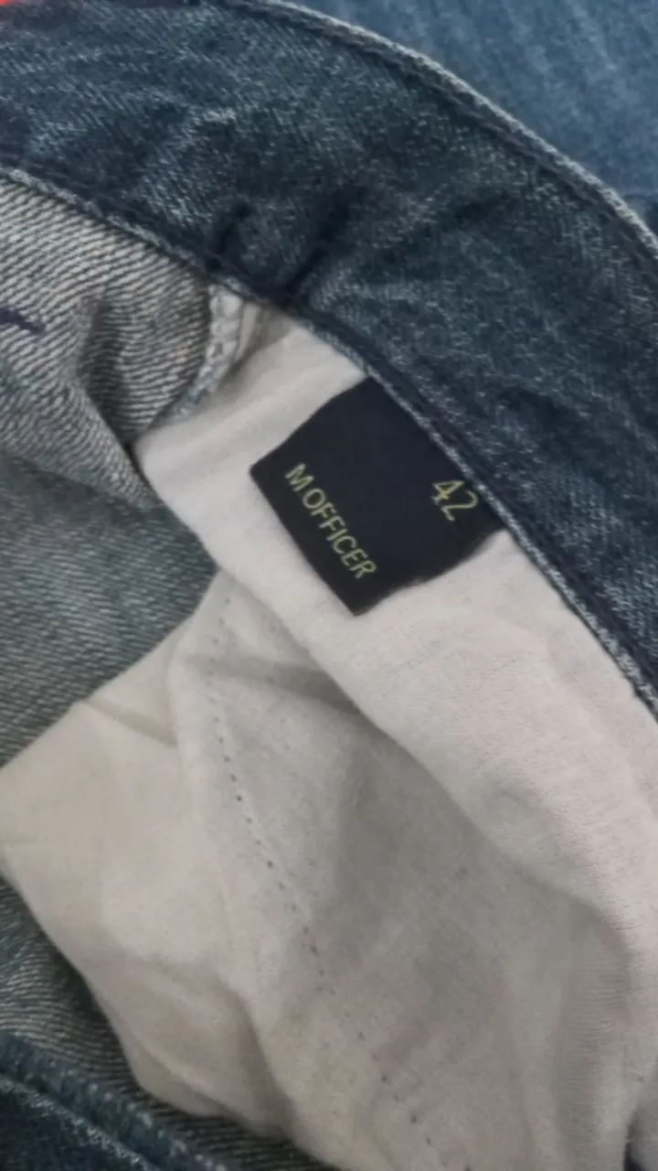 Calça M.Officer, azul, 42. - Foto 4