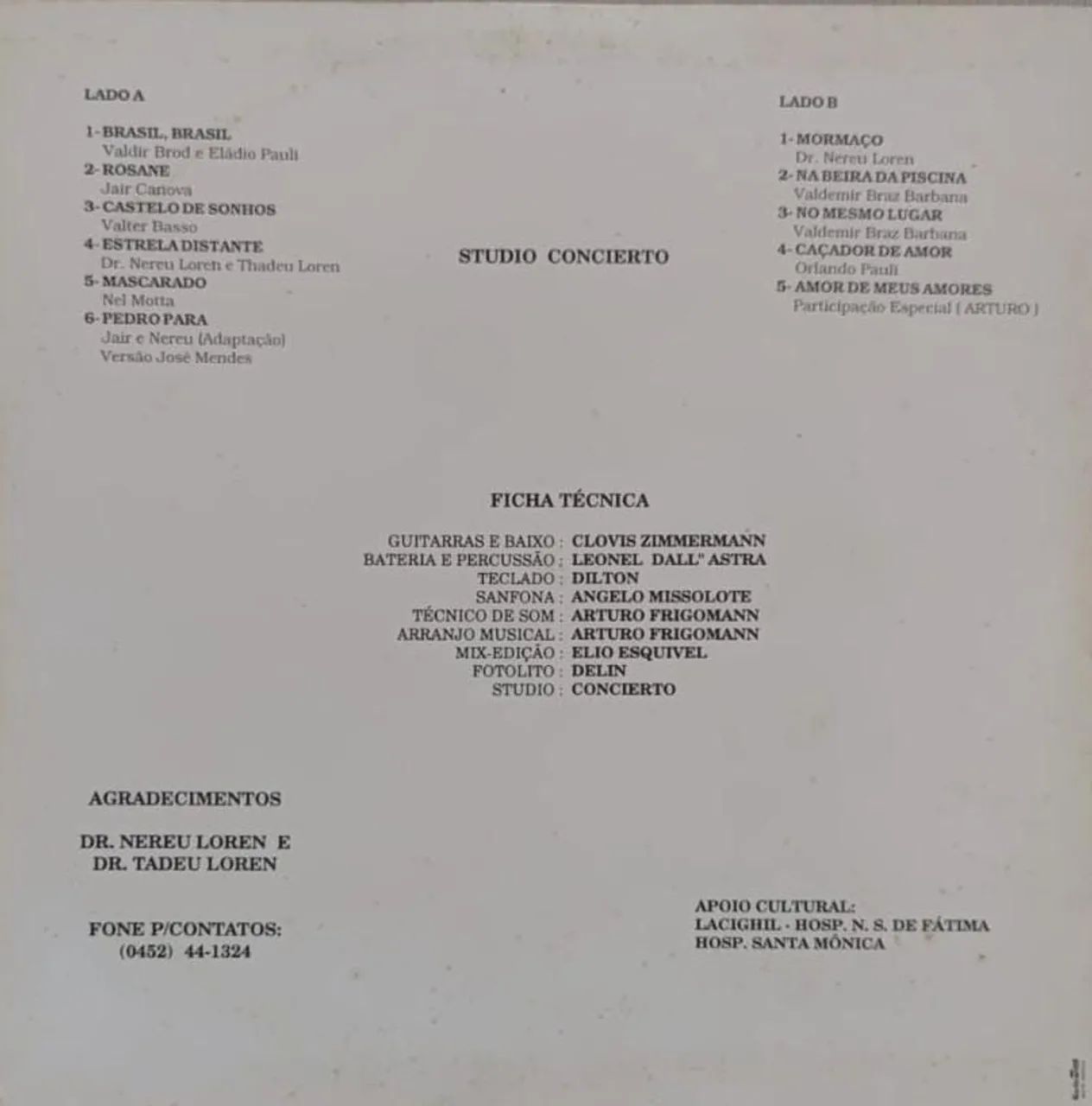 Disco Eladio Pauli e Elenco 2001 - Tipo Exportação - Foto 2