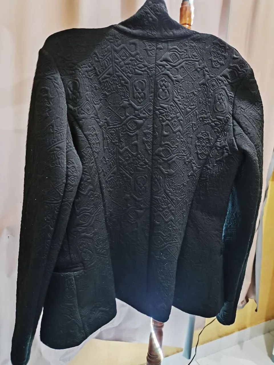 Jaqueta Blazer Preta Texturizada Botswana - Foto 3