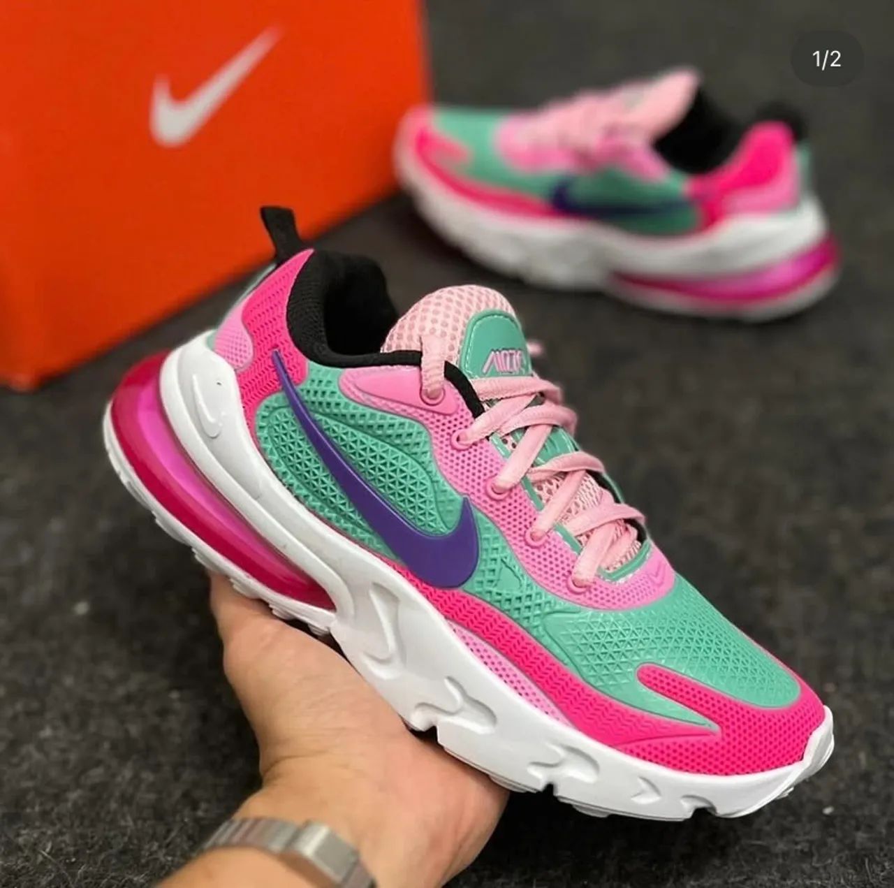 Nike Air Max 270 - Rosa e Verde