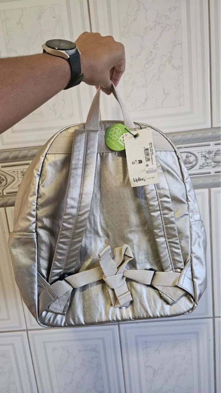 Mochila Kipling dourada Nova