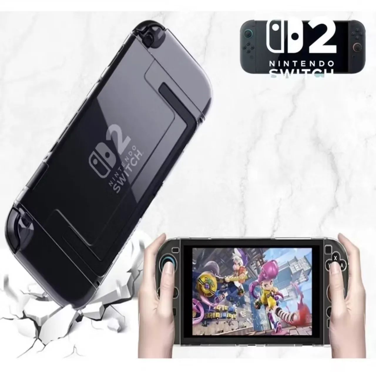 Capa Protetora Para Nintendo Switch 2 Transparente NS2
