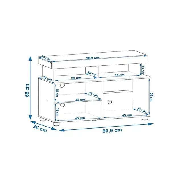 rack para tv slim até 42 polegadas c/ 5 nichos branco - permóbili - Foto 5