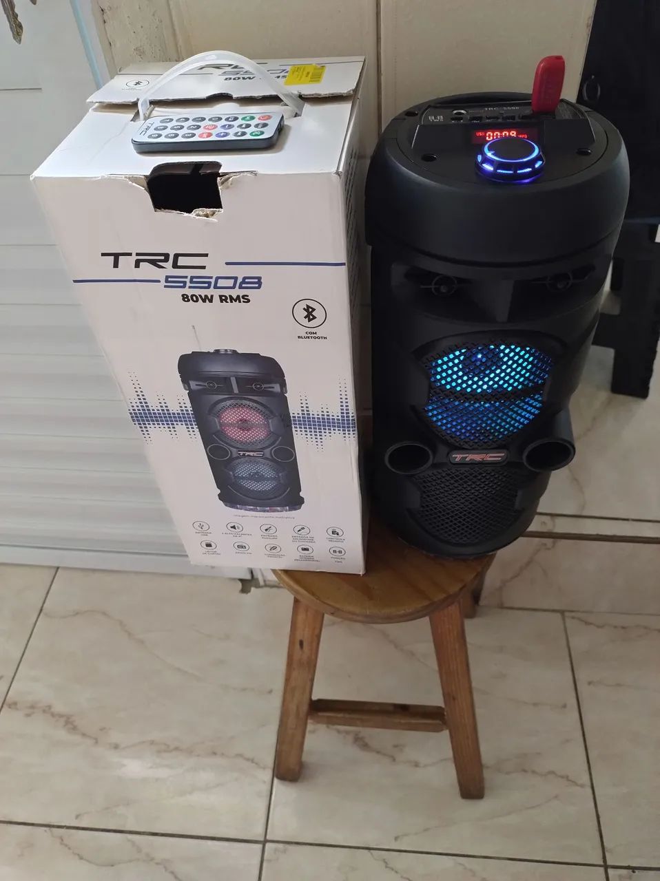 Caixa de Som Bluetooth Portátil TRC-5508 - Foto 2