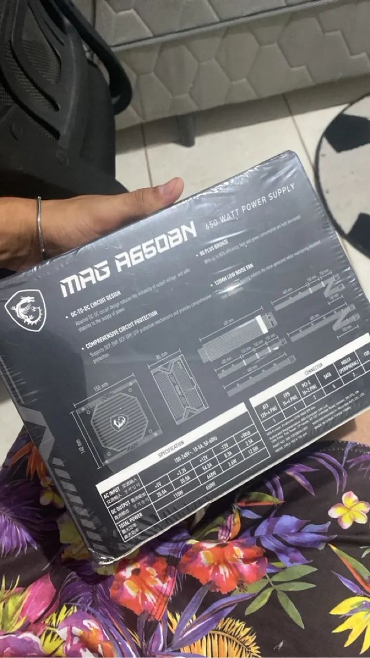 Fonte MSI MAG A650BN 650W 80 Plus Bronze - Foto 3