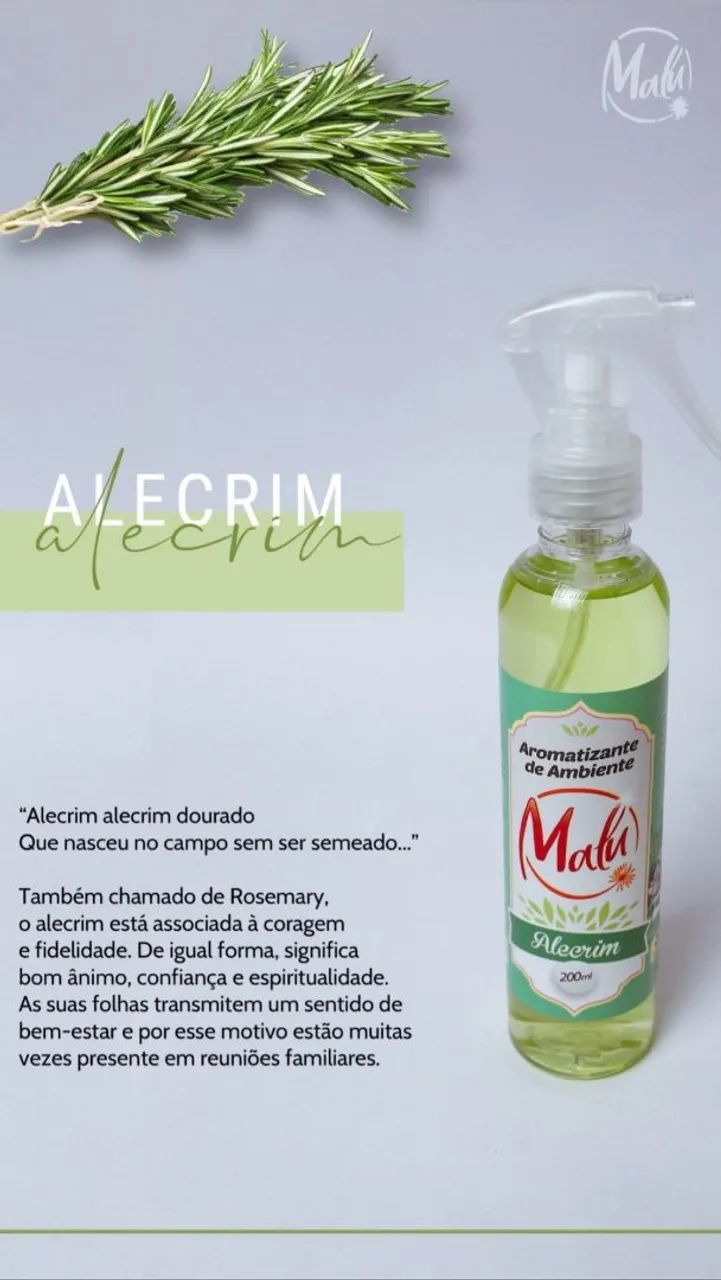 Difusor de Ambiente Alecrim - Malu