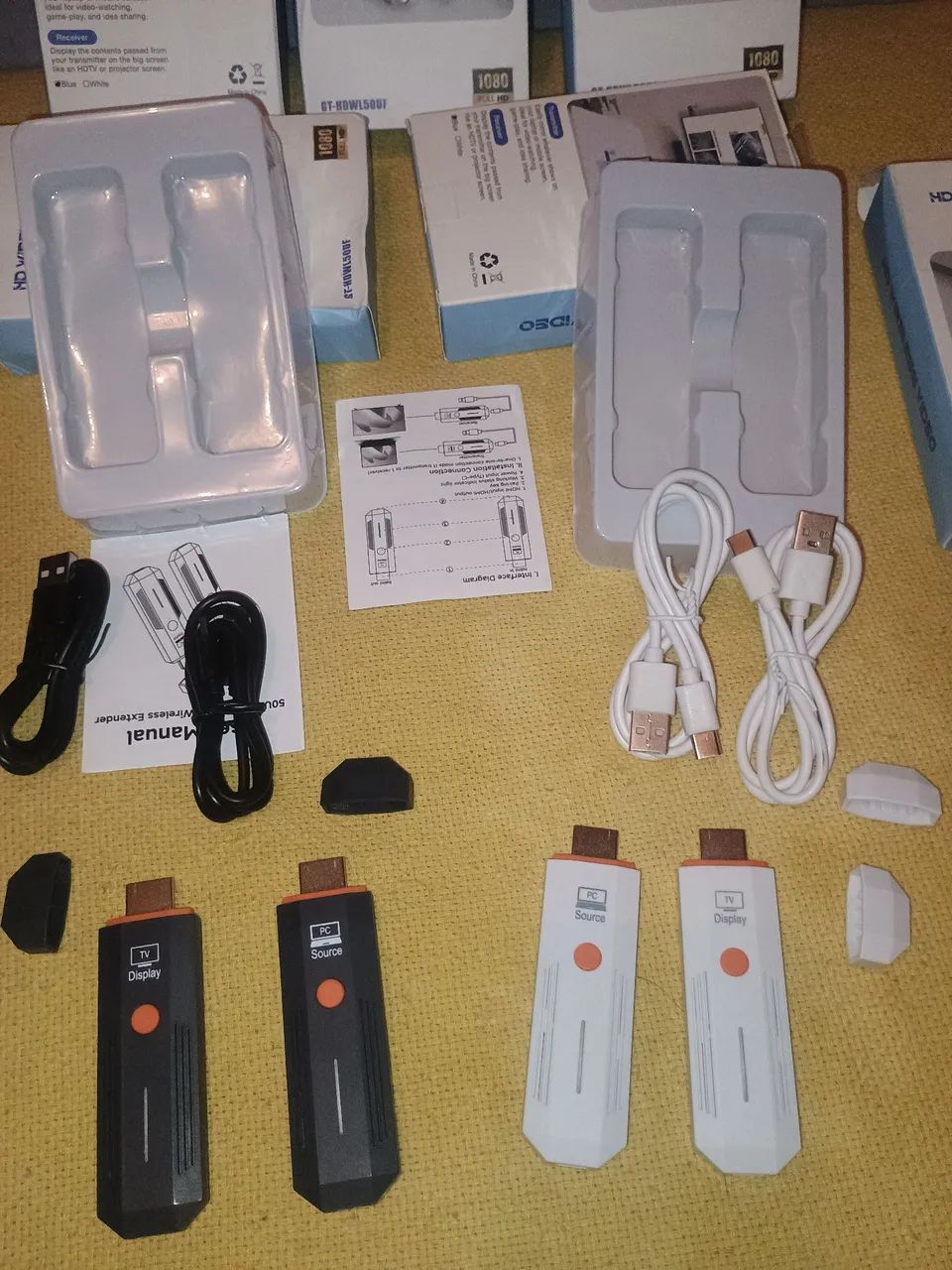 HDMI sem fio 1080 Full HD kit transmissor e receptor, 1 Par a escolha Preto ou branco  - Foto 4