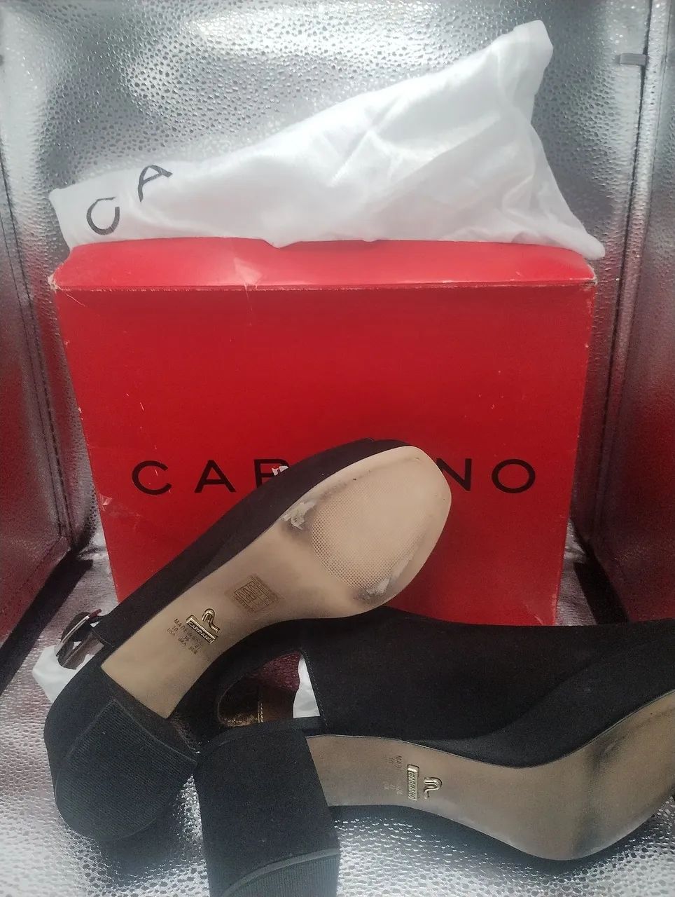 Sandália Carrano Salto Bloco Preta - Foto 4