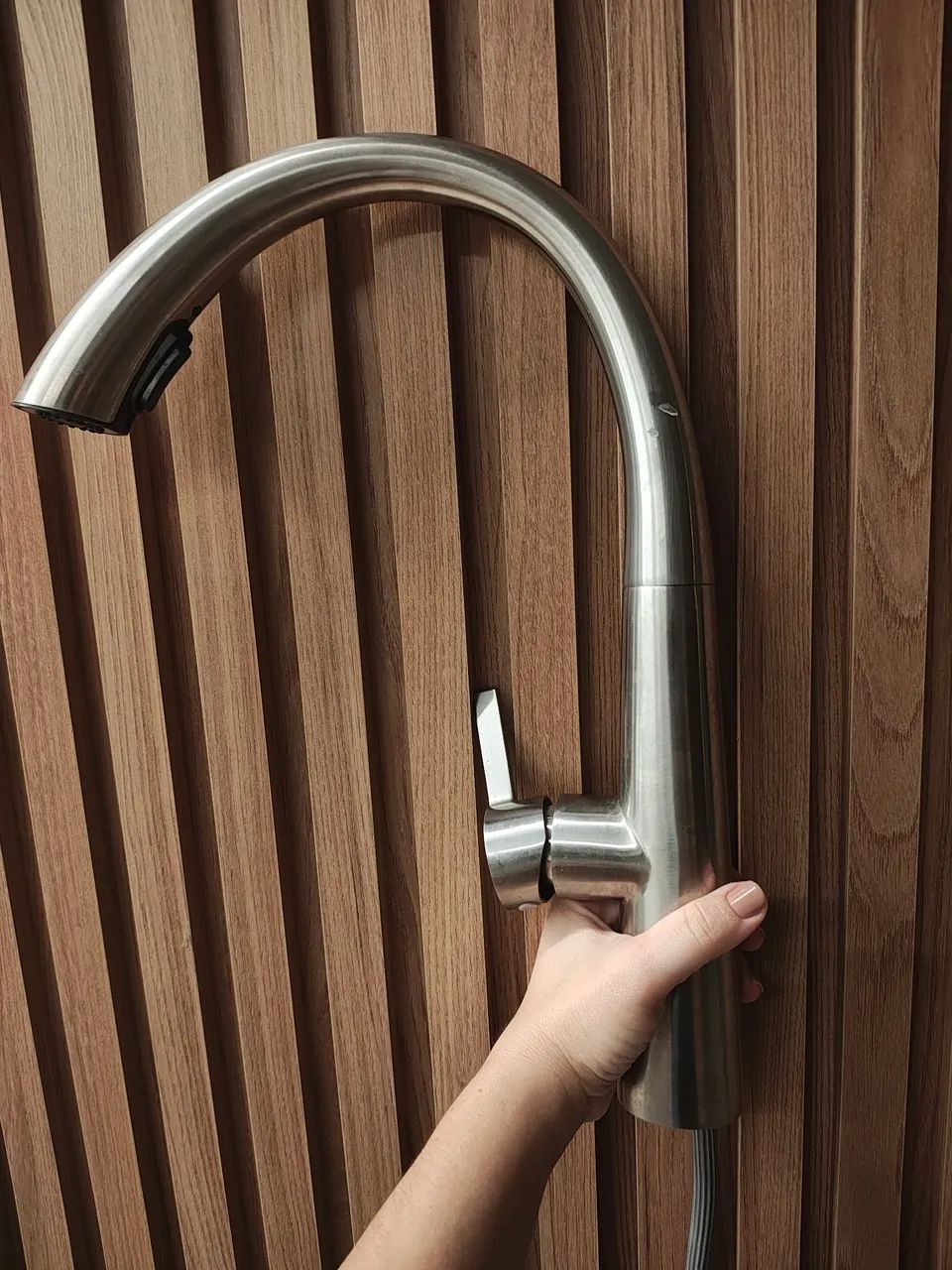 Torneira Monocomando Gourmet em Aço Inox