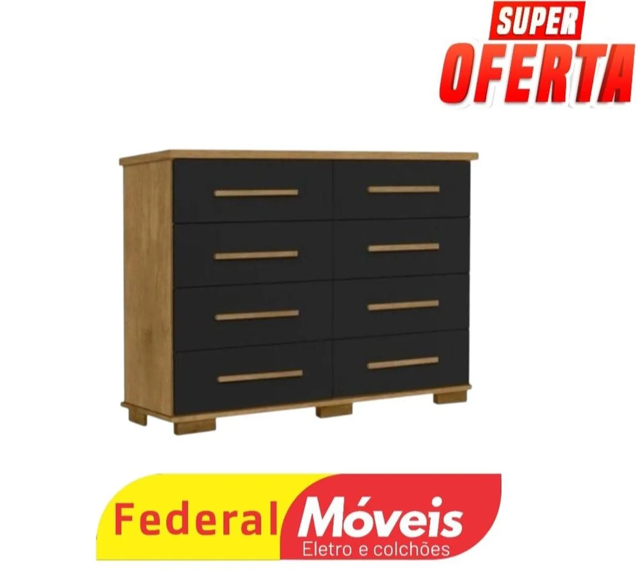 Cômoda com 8 Gavetas Nova - ideal para quem precisa de espaço!