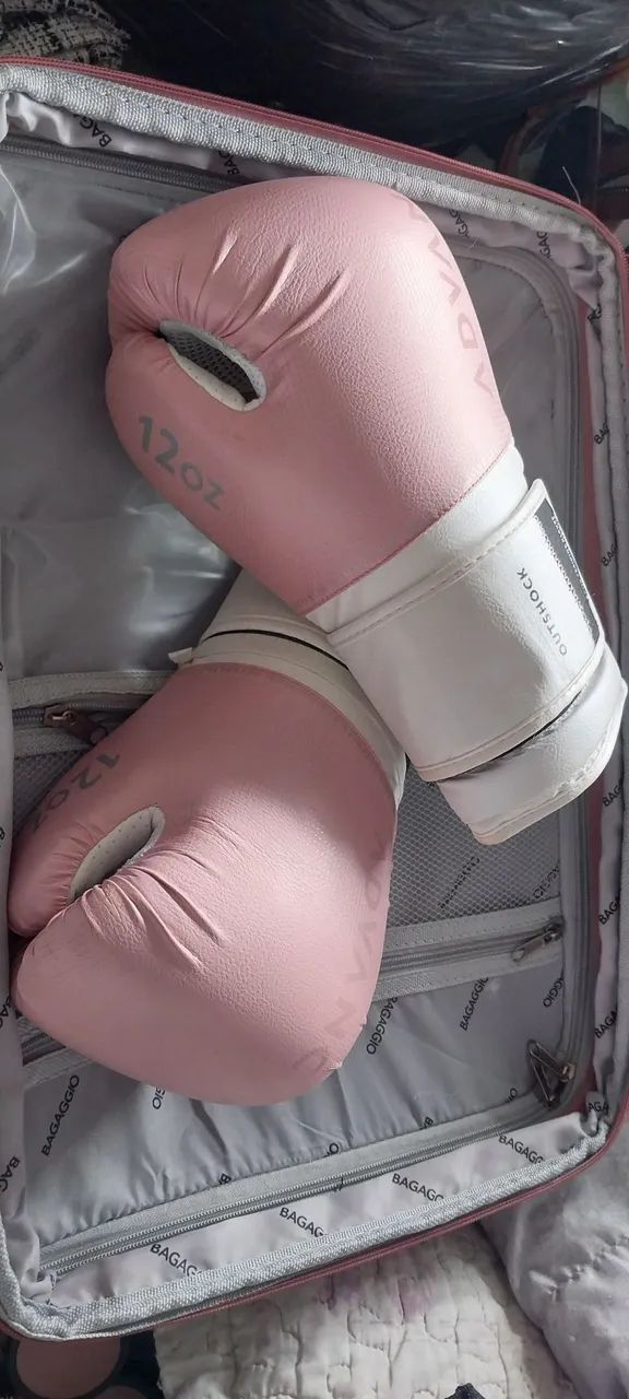 Luvas de Boxe Rosa 12oz - Outshock Original
