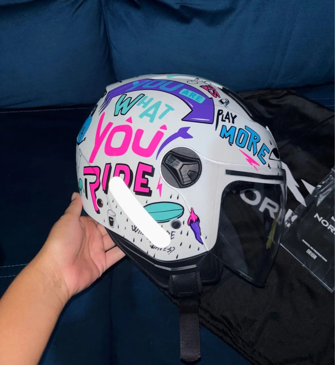 Capacete norisk aberto