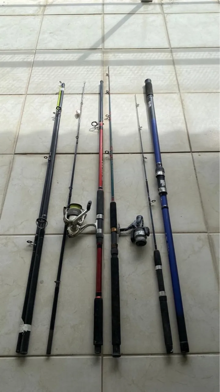 Varas e acessórios de pesca