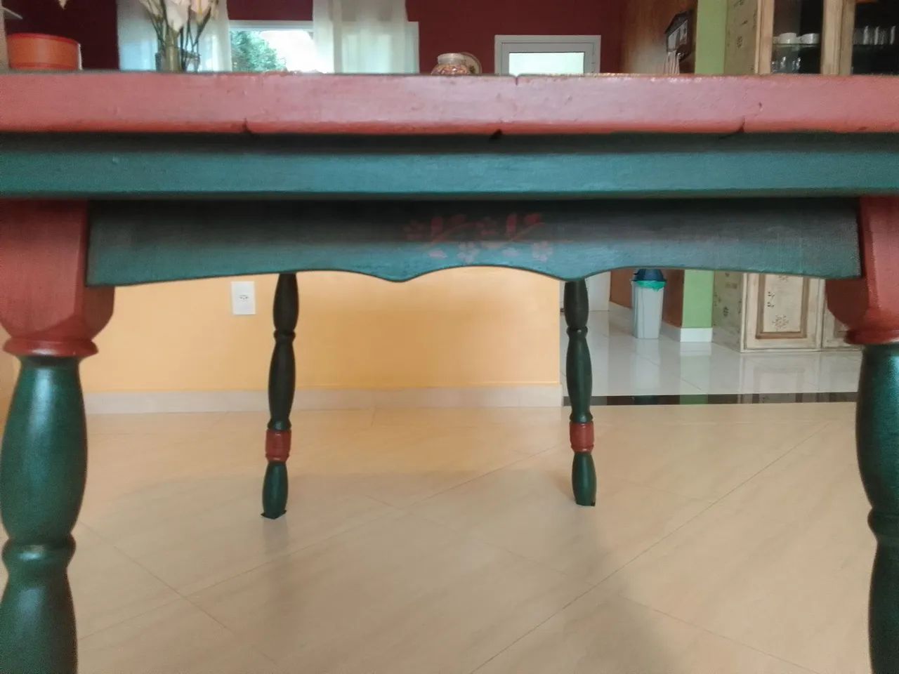 Mesa colonial madeira maciça repaginada  - Foto 3