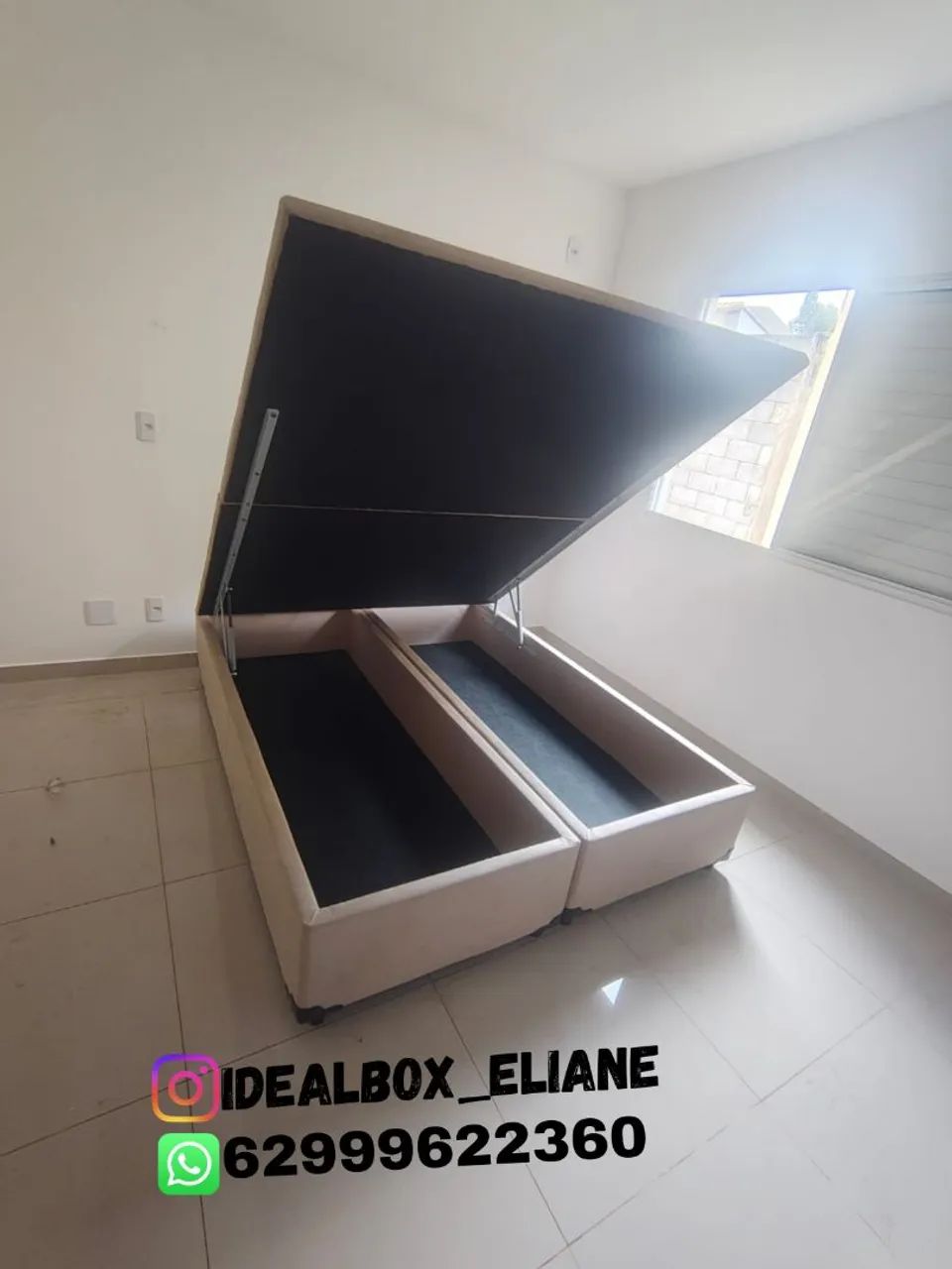 Box baú Queen size com estrutura Reforçada  - Foto 3