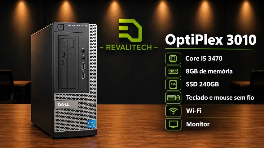 Computador CPU Completo Dell OptiPlex i5 3ª Geração 8GB SSD 240GB Win 11 - Foto 4