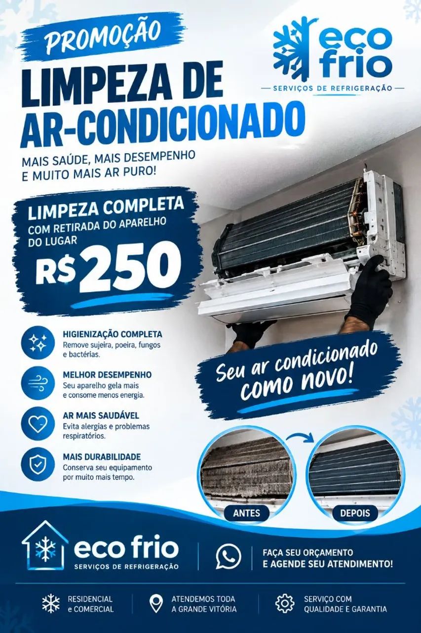 Igienização ar-condicionado 