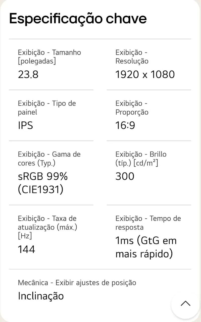 Monitor Gamer LG UltraGear 24 polegadas.