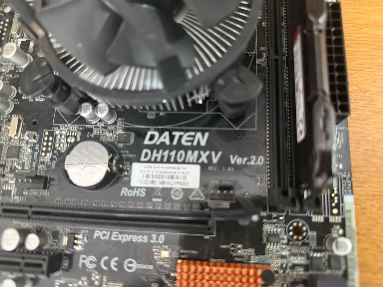 Kit placa mãe LGA1151 (DH110MXV), Intel i3-6300, Cooler e Espelho - SEM MEMÓRIA - Foto 2