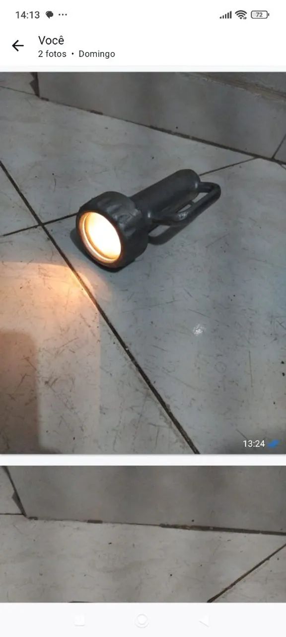 Lanterna , antiga de alumínio anti explosão. - Foto 3