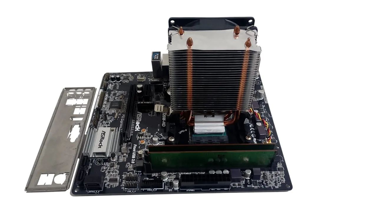 Kit placa mãe asrock a320m - Foto 2