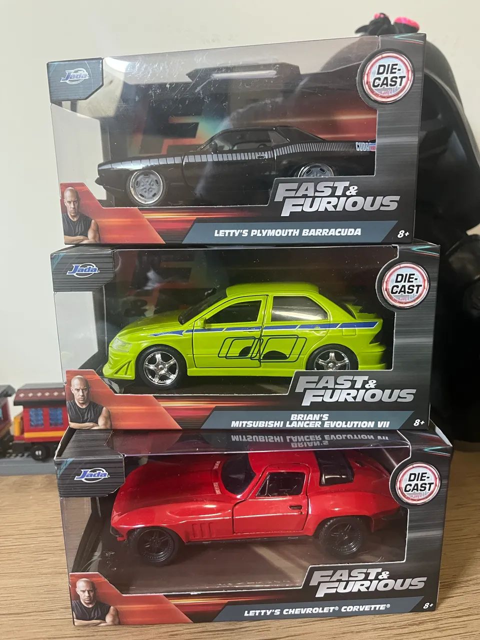 Lote 3 miniaturas 1:32 Carros Velozes e Furiosos