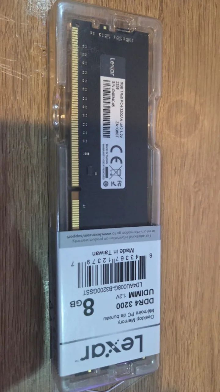 Memória ram 8gb 3200mhz ddr4 lexar lacrada