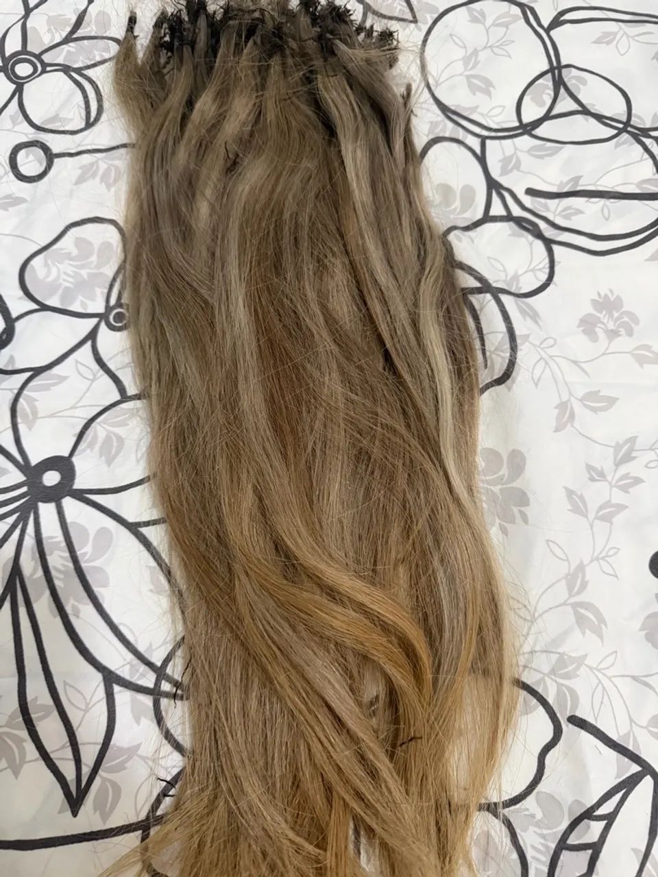 Cabelo loiro liso humano 200g