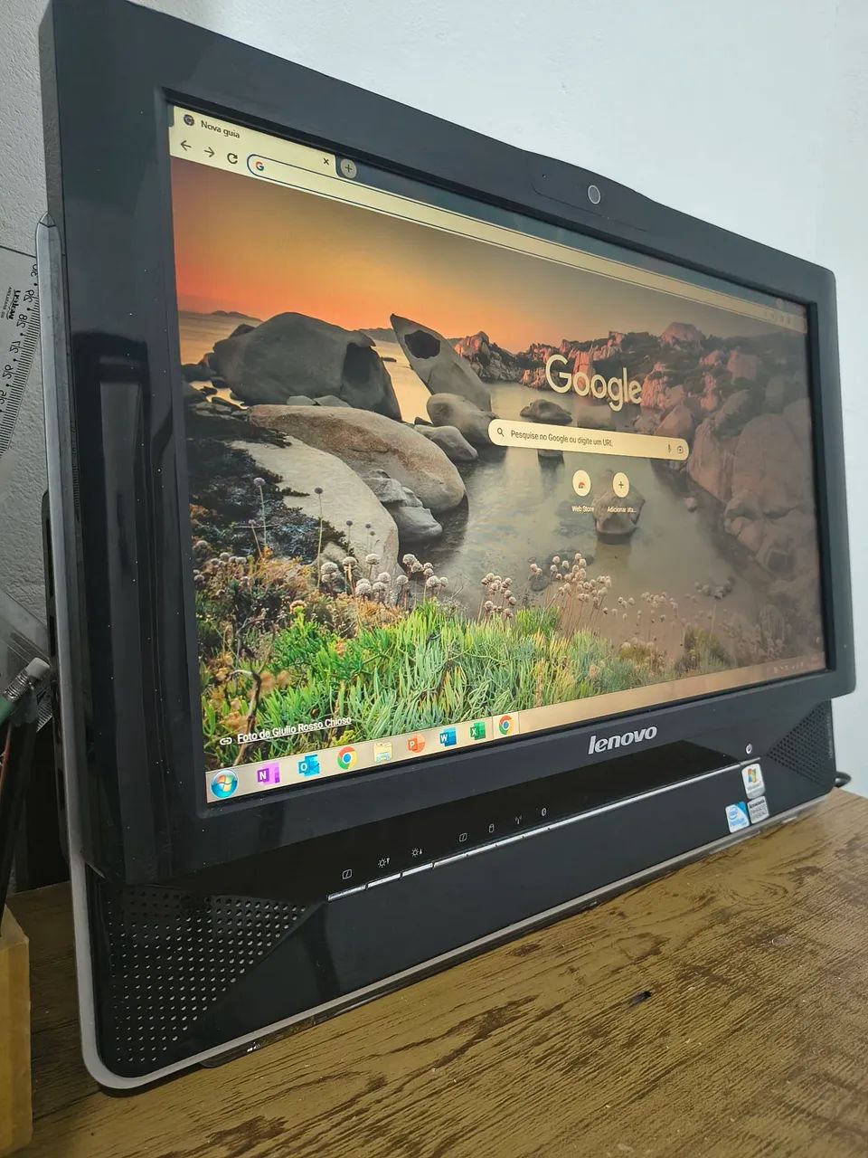 Computador Lenovo e Mesa Junto  - Foto 2