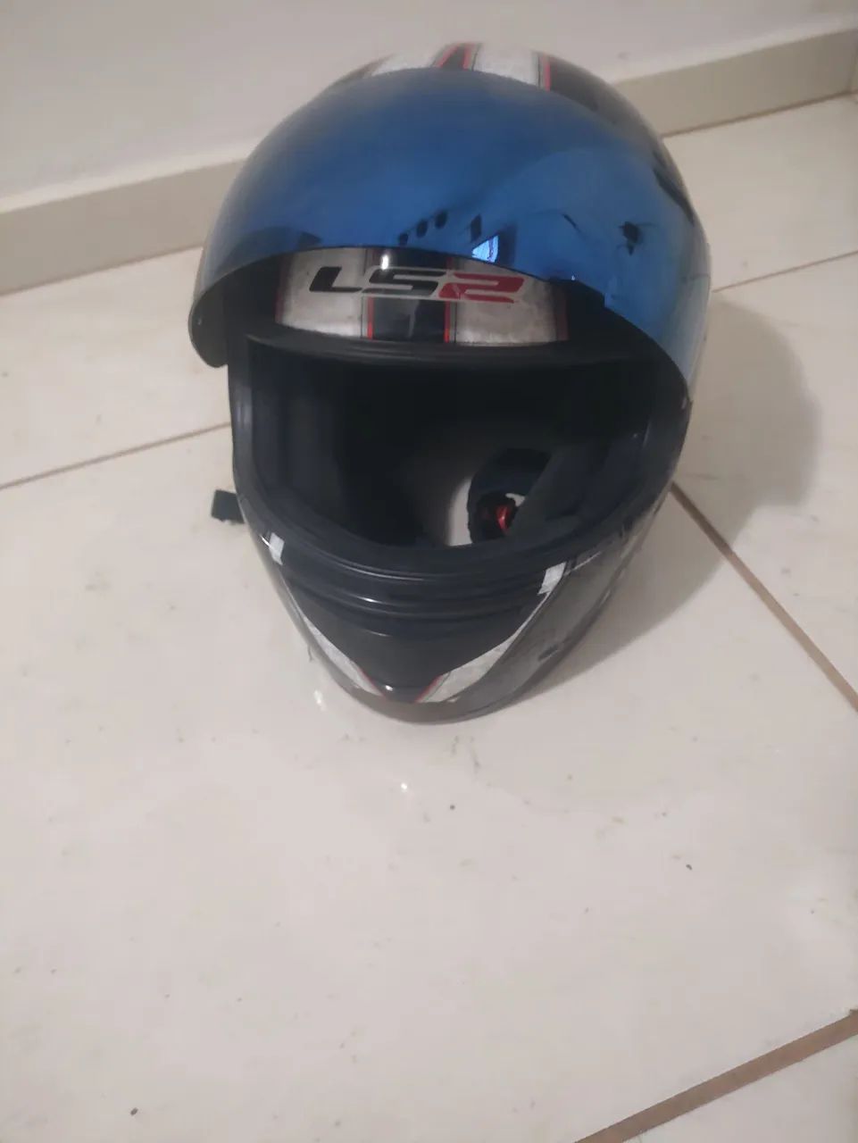 Capacete LS2 número 58 com vizeira escura  - Foto 2