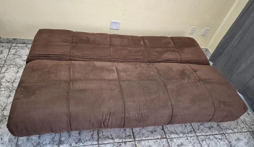 Sofá-Cama Casal Retrô Marrom - Foto 4