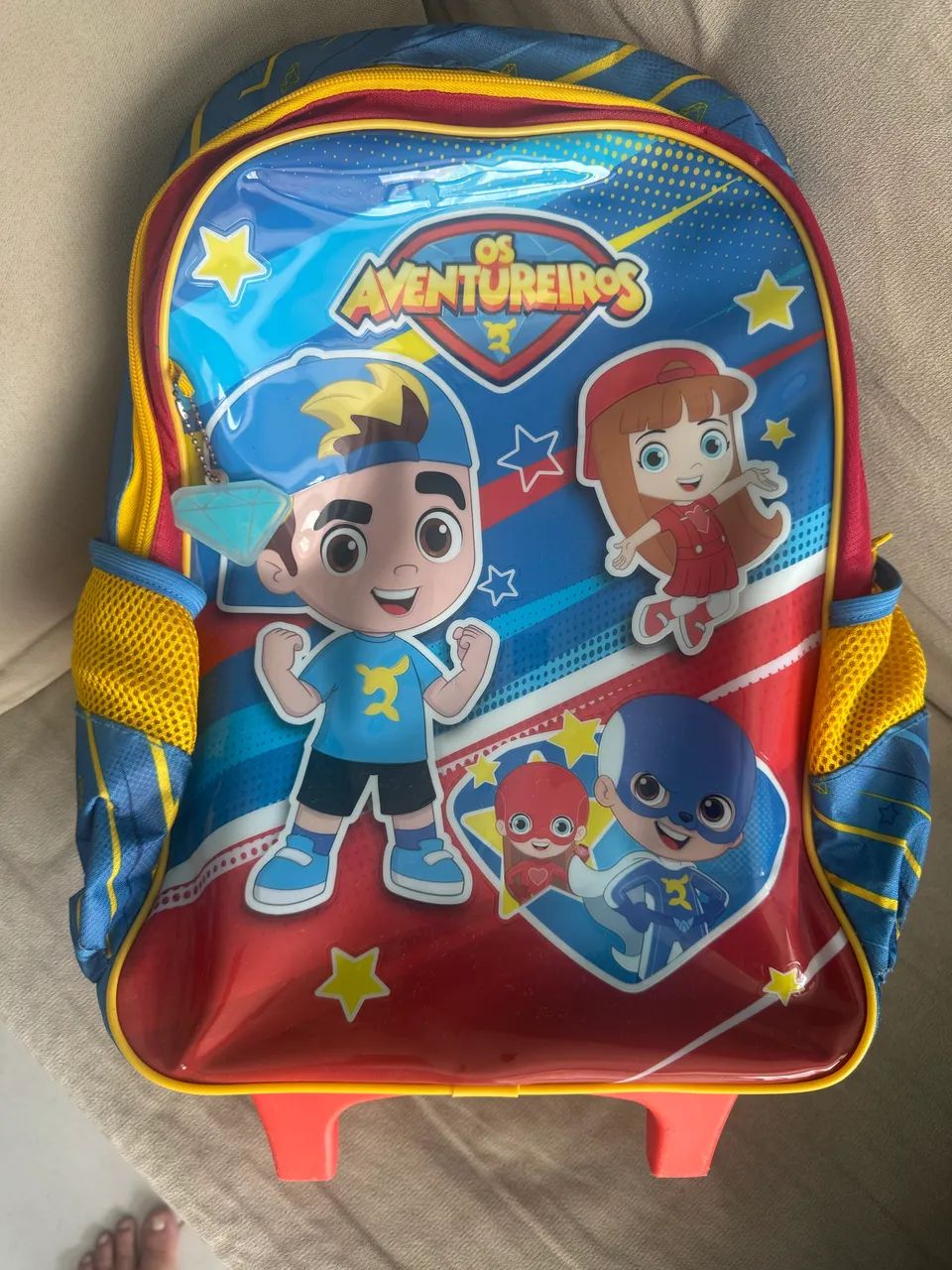 Mochila escolar infantil do Lucas Neto