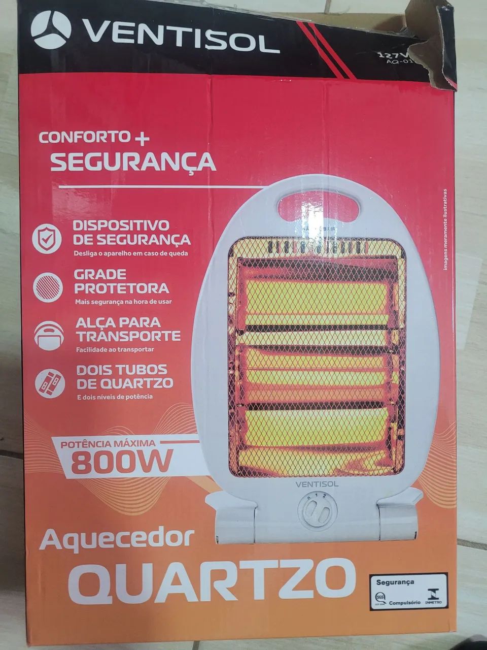 Aquecedor Ventisol 6 meses de uso