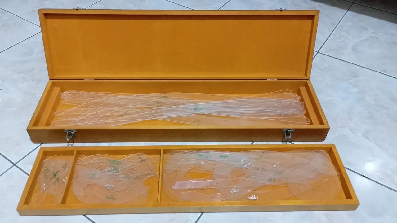 Conjunto profissional de curvas francesas  trident na caixa 